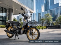 LK50 49cc Moped Underbone 4 Tak Rem Cakram Ganda Velg Alloy 17 Inci Meteran Digital NFC Suspensi Belakang Ganda