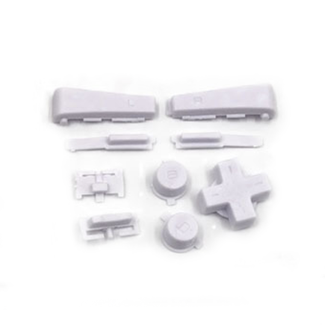 Console Left Right a B D-Pad on Off Button Set Kit for GameBoy Micro for GBM Games Console Buttons Black White