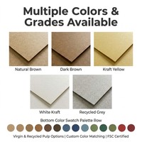 A4 Kraft Paper Craft Board Packaging Paper Natural Brown Dark Brown Kraft Yellow White Kraft