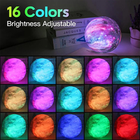 Lampe Lune LED 3D de Haute Qualité à Prix Abordable, 15 cm, 16 Couleurs, Rechargeable, Contrôle Télécommande/Tactile
