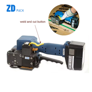 PP/Pet dây đeo đóng gói pin Pallet strapper carton ban nhạc Nhựa đóng đai con dấu máy làm pin Powered máy đóng đai - Product Image 1
