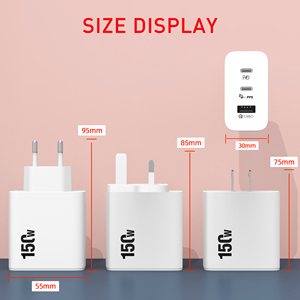 150W đa cổng <span class=keywords><strong>USB</strong></span> sạc nhanh sạc tường adapter cho iPhone Samsung Huawei PD loại C sạc du lịch EU chúng tôi Anh cắm - Product Image 5