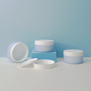 Custom 100g 150g Scrub <b>Jars</b> PP Round Wide Mouth Flat Empty Double Wall <b>Plastic</b> Cream <b>Jar</b> with Lid for Hair Care - Product Image 2