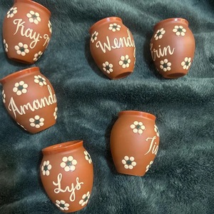 Taza de Cerámica Personalizada de 2 oz, Vaso de Barro Mexicano, Cantaritos de Barro, Taza de Terracota, Mini Taza de Cerámica para Cócteles de Tequila - Product Image 1