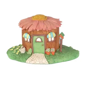 6 Inch Fairy Garden Resin Mini Sunflower Fairy House Decoration Craft