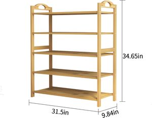Muebles de bambú <span class=keywords><strong>Zapatero</strong></span> <span class=keywords><strong>fino</strong></span> Almacenamiento de exhibición y organizador de <span class=keywords><strong>Zapatero</strong></span> moderno con estantes para entrada, pasillo o sala de estar - Product Image 3