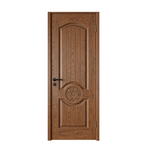 Puerta Interior Tradicional de Madera Maciza con Diseño Tallado, Acabado de Superficie Pulida, Apertura Manual para Dormitorio - Product Image 4