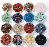 Vente en gros de copeaux de cristal naturel polis, améthyste et quartz rose mélangés, pierres précieuses pour la guérison par le Reiki, la décoration d'aquariums et de maisons