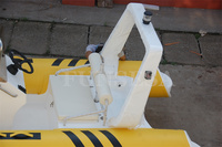 Vente flash : Bateau de sport familial à double pont en PVC Hypalon de 4,8 m (16 pieds), avec coque en fibre de verre/aluminium, moteur hors-bord simple
