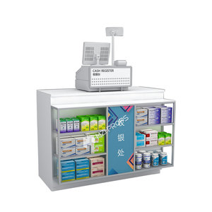 JYaS-YS-07 bancone cassiere di combinazione di farmacia in legno <span class=keywords><strong>bianco</strong></span> personalizzato professionale per mobili da farmacia - Product Image 5