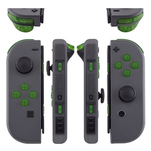 EXtremeRate Kit complet de boutons en plastique transparent vert avec D-pad et gâchettes pour NS Switch et Nintendo Switch OLED - Product Image 2