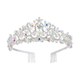 Couronnes de <span class=keywords><strong>mariage</strong></span> en strass, couronnes de mariée en métal, diadèmes, prix de gros bon marché, designs variés - Product Image 4