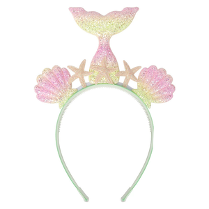 Bestseller Kinder Exquisite Haaraccessoires Regenbogen Meerjungfrau Stirnband Prinzessin Meerjungfrau Tüllblume & Cartoon Tier Haarschmuck - Product Image 3