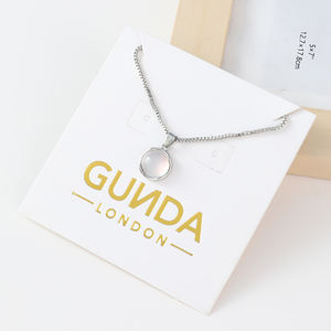 Elegante tarjeta de cartón de diseño para anillos, tarjeta personalizada con logotipo, embalaje para joyería, exhibición de aretes, tarjeta de papel reciclado, soporte para joyería. - Product Image 3