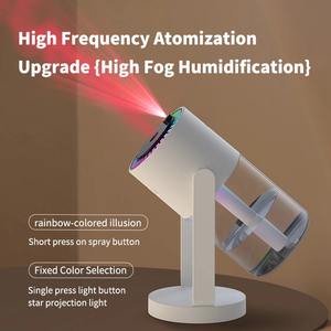 2024 New 280ML Portable Rotating Humidifier Car <b>Diffuser</b> Humidifier with With Projection Lights Colorful Marquee Ambient Light - Product Image 2