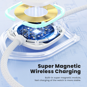 Toocki 2 Trong 1 Loại C Để Loại C 60W USB Không Dây Từ Sạc Nhanh Cáp Dữ Liệu Cho Apple Đồng Hồ - Product Image 5