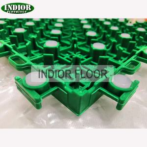 Зеленая плитка из полипропилена, Современная противоскользящая износостойкая подушка для наружных игровых площадок, Спортивная виниловая напольная подушка - Product Image 3