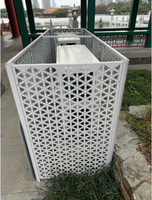 Revêtement architectural en aluminium perforé, panneau métallique perforé avec revêtement PVDF pour façade de centre commercial et bardage pare-soleil