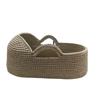 Approvisionnement en Gros <span class=keywords><strong>de</strong></span> Berceau Bébé Moderne Moïse Panier en Tissu Portable avec Panier à Langer Tressé à la Main Étoile pour Bébé - Product Image 1