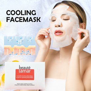 Masker Lembar Wajah Sensitif Berminyak, Pendingin Instan, Menyegarkan, Menenangkan, Mengurangi Bengkak, Melembapkan, Perawatan Setelah Terpapar Sinar Matahari, Perawatan Musim Panas - Product Image 2