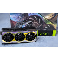 Nouvelle Carte Graphique Professionnelle Haut de Gamme 2025 pour PC Gaming et IA, RTX 5090 PCIe 5.0, 32 Go GDDR7, Rendu 8K, Idéale pour Ordinateurs Portables et PC Professionnels