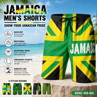 Shorts de bain pour hommes Jamaïque, shorts de plage à séchage rapide, maillot de bain avec drapeau jamaïcain