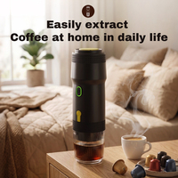 Máquinas de Espresso Portátiles 3 en 1 con Calentador de Agua, 20 Bares, Eléctricas, Mini Cafeteras Automáticas para Cápsulas y Café Molido