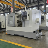 Tour CNC de haute précision TCK56 à banc incliné, centre de tournage métallique avec tourelle hydraulique à 12 postes pour pièces automobiles