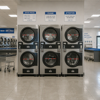 Laveuse-sécheuse commerciale empilable à monnayeur pour laverie automatique