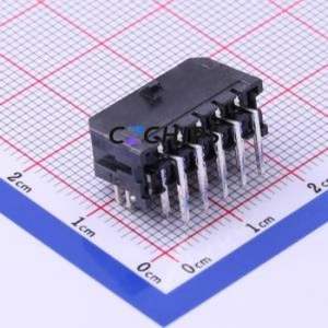 430451021 Wire-to-Board Pin Header Bent Lead Through Hole,P=3mm Connector 2x5P 3mm Right Angle Insert Micro-Fit (MX 3.0) - Product Image 2