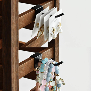 Vertical Wooden Jewelry Tower with 5-layer <b>Earring</b> <b>Hooks</b>, Storage Rack, Suitable for <b>Earring</b> Storage Rack and Jewelry Display - Product Image 3