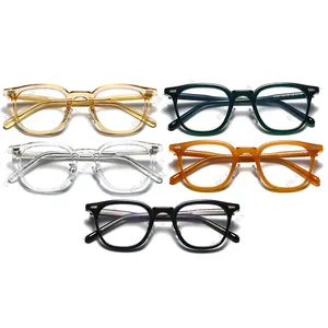 DL Glasses Fashion Acetate Anti Blue Light Blocking Computer Glasses Wholesale Round Spectacles Optical Eyeglasses Frame