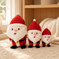 Décorations de Noël super douces en peluche (cerf, bonhomme de neige, Père Noël, sapin) - Jouets en peluche avec doublure en maille lavée pour le soulagement du stress
