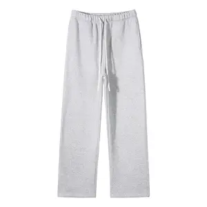 Özel erkek düz bacak Sweatpants ter pantolon erkekler için özel Logo Sweatpants