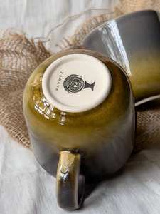 Mug à café en céramique dorée artisanale de luxe avec poignée, qualité supérieure, vente en gros - Product Image 3