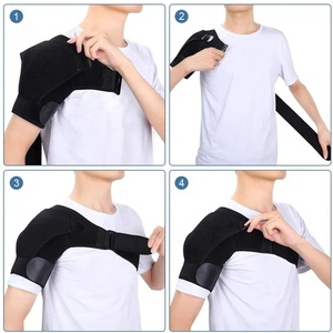 Support d'épaule sportif souple, réglable, respirant, avec compartiment pour poche de glace, en fibre de polyester, unisexe, conçu pour le fitness et anti-foulures - Product Image 4