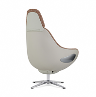 Fauteuil de relaxation ergonomique moderne à bascule et pivotant, dossier haut, revêtement en cuir, coussin en tissu doux pour la maison, le bureau, la chambre et l'hôtel