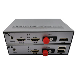 1920X1080P 60Hz 20KM <strong>Extender</strong> <strong>USB</strong> KVM Fiber Optical <strong>Extender</strong> HD MI to Fiber Optic Video Converter - Product Image 1