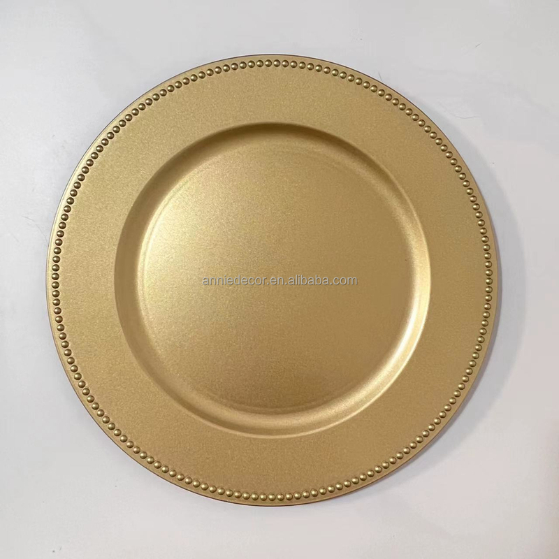 Wholesale Round Plastic Charger Plates Luxury