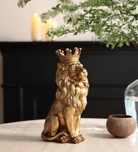 Escultura de Resina de Animal para el Hogar, Sala de Estar, Oficina, Escritorio, León de la Fortuna de Estilo Francés Vintage, Arte Europeo, Decoración de Año Nuevo - Product Image 3