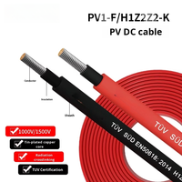 Cable Solar Fotovoltaico HIMNO PV1-F4 en Oferta, 10 mm, 1000 V CC, IP68, Impermeable, Conductor de Cobre, Aislamiento de PVC, Revestimiento de PU