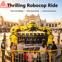 Wahana Robocop 16 Kursi yang Menegangkan, Peralatan Taman Hiburan, Wahana Robot Berputar 360 Derajat untuk Karnaval, Taman Hiburan Luar Ruangan, Dijual
