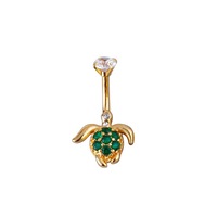 Piercing de nombril incurvé en acier inoxydable Freya avec zircon, forme cœur, pour femme, tendance, cadeau de mariage, bijou de piercing corporel