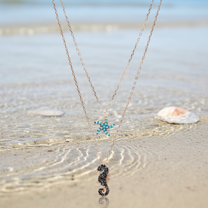 จี้สร้อยคอรูปดาวประดับเพชรซิคอนสีดำลายม้าน้ำ งานแฮนด์เมดจากตุรกี ขายส่ง เครื่องประดับเงินแท้ 925 - Product Image 3