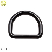 Poignée de boucle en forme de D noire 30mm en alliage de zinc anneau en D en métal pour accessoires de sac matériel pour sacs
