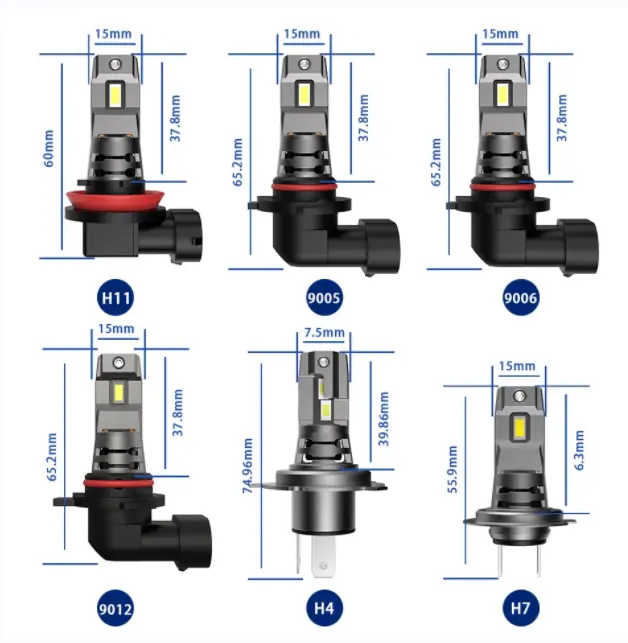 หลอดไฟหน้า LED อัตโนมัติ12V แบบปลั๊กแอนด์เพลย์35W แบบปลั๊กแอนด์เพลย์ขนาดเล็กราวกับหลอดฮาโลเจนดั้งเดิม Z1mini ไฟหน้า LED H4 H1 H3 880 H7