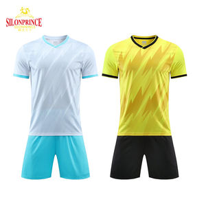 Custom Dropshipping Voetbalshirt Voetbaltenue Snel Droog Voetbal Jersey Blauw Geel Set Gesublimeerd Jersey Voetbal Uniformen - Product Image 2