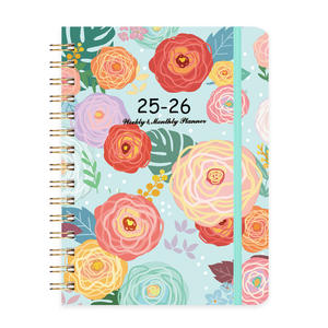 Carnet de notes à plan hebdomadaire A5 personnalisé avec sangle et bobine Cross-Border 2025 Schedule Paper Cover New Customizable Notebook - Product Image 1