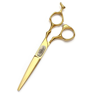 Tùy chỉnh 9cr13 thép không gỉ kéo chăm sóc tóc Styling đen vàng cắt tóc kéo Salon Kéo mỏng - Product Image 5