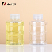 Bouteille jetable en PET sans BPA, écologique et recyclable, de 300 ml, 500 ml, 700 ml, 1000 ml (1 L), pour mini-seau, thé au lait, eau minérale, soda